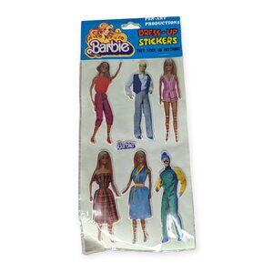 Vintage 1981 Mattel Barbie Dress Up Puffy Stickers 1-Sheet NWT Sealed
